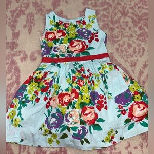 Mini Boden Spring Floral Toddler Girl Dress 1 1/2-2y